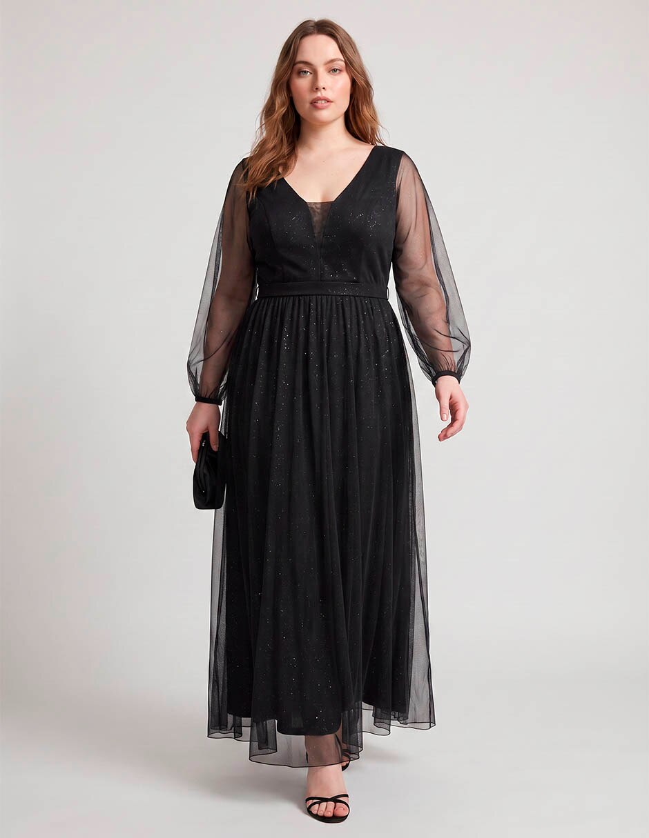 Vestido largo de fiesta The Pattern escote V