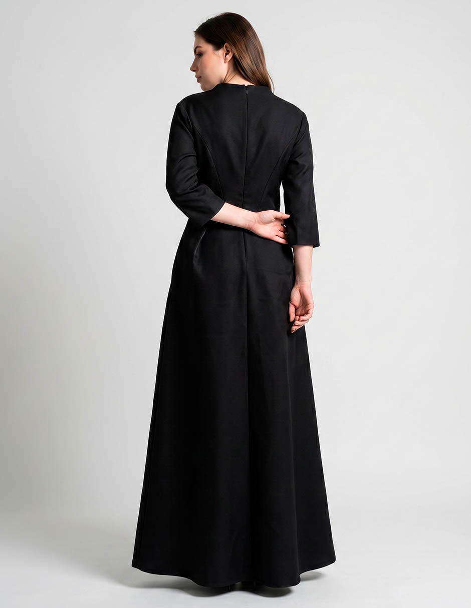 Vestido maxi de fiesta escote v 2