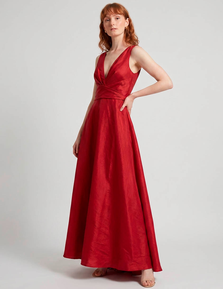 Vestido largo de fiesta escote medio Vestido largo de fiesta escote medio