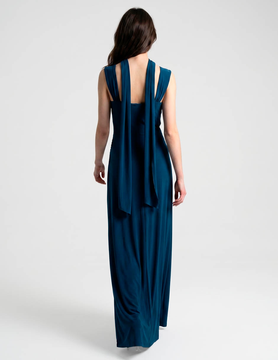 Vestido maxi de fiesta escote cuadrado 2