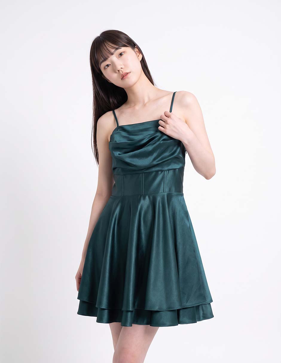 Vestido mini de fiesta escote cuadrado