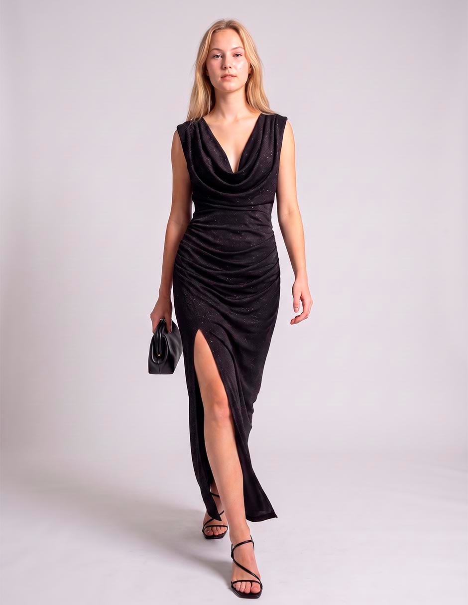 Vestido largo de fiesta escote medio Vestido largo de fiesta escote medio