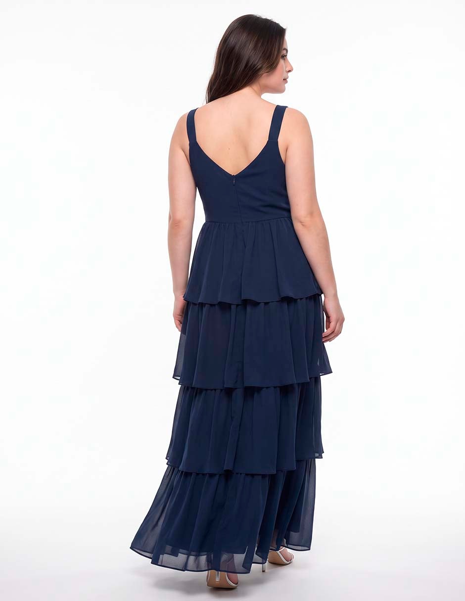 Vestido maxi de fiesta escote bajo 5