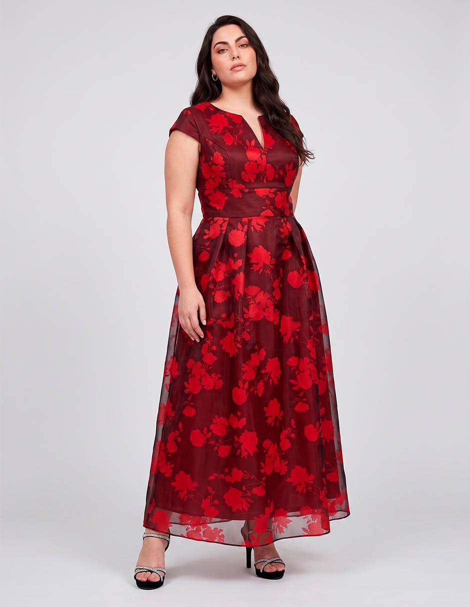 Vestido largo de fiesta escote medio Vestido largo de fiesta escote medio