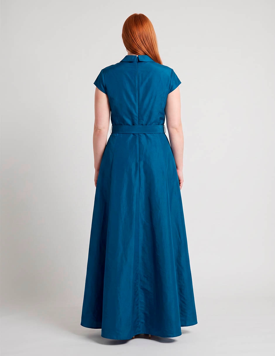 Vestido maxi de fiesta escote v 4