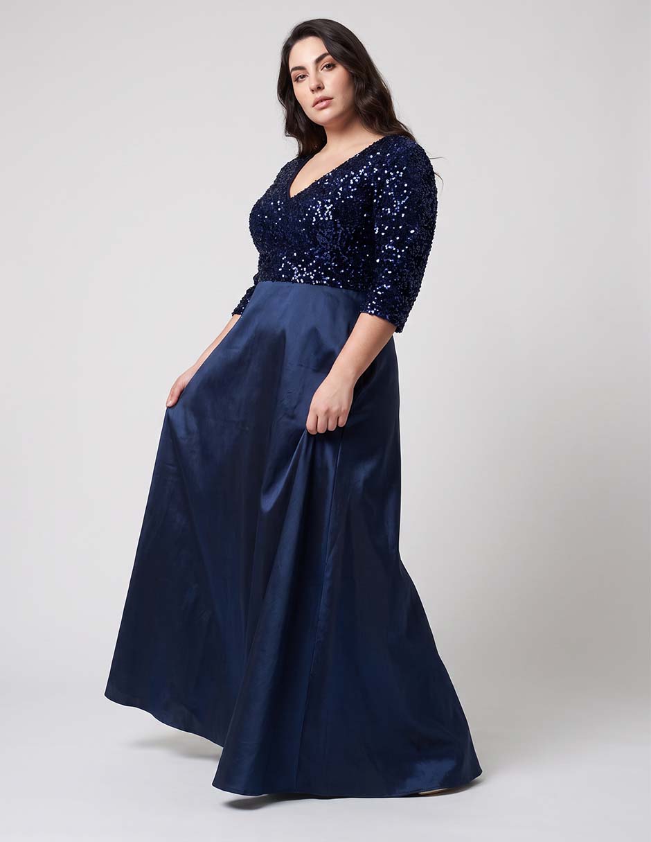 Vestido maxi de fiesta Ema Valdemossa escote V