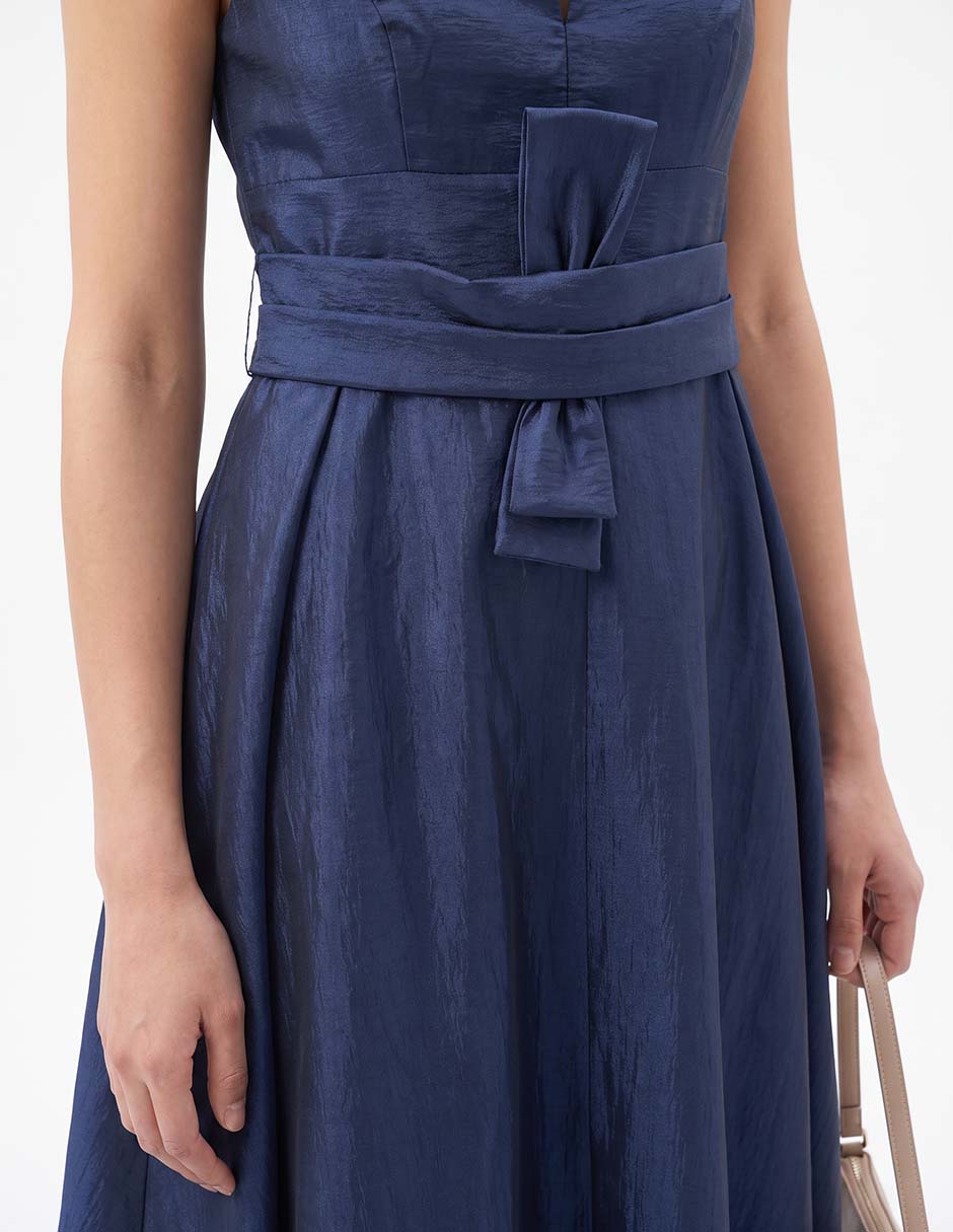 Vestido maxi de fiesta escote con cuello 2