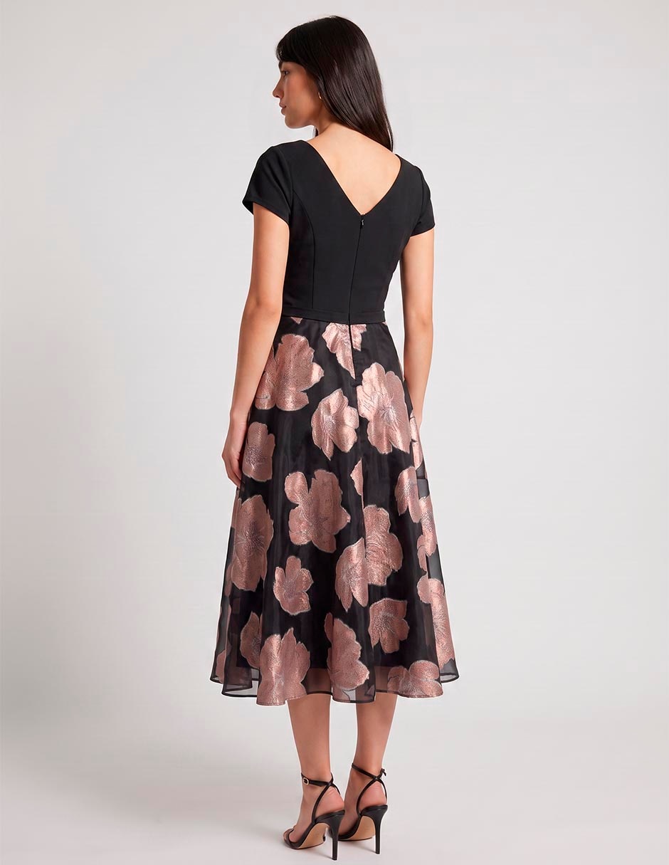 Vestido Midi de Fiesta Ema Valdemossa escote V