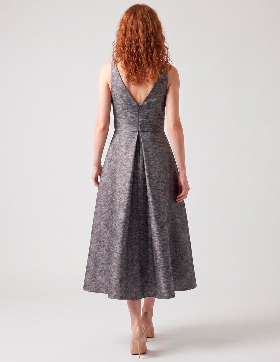 Vestido Midi de Fiesta Ema Valdemossa Escote Medio