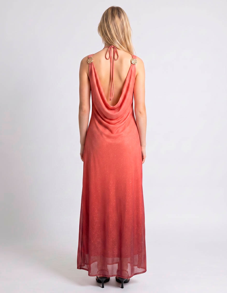 Vestido maxi de fiesta Rue espalda abierta
