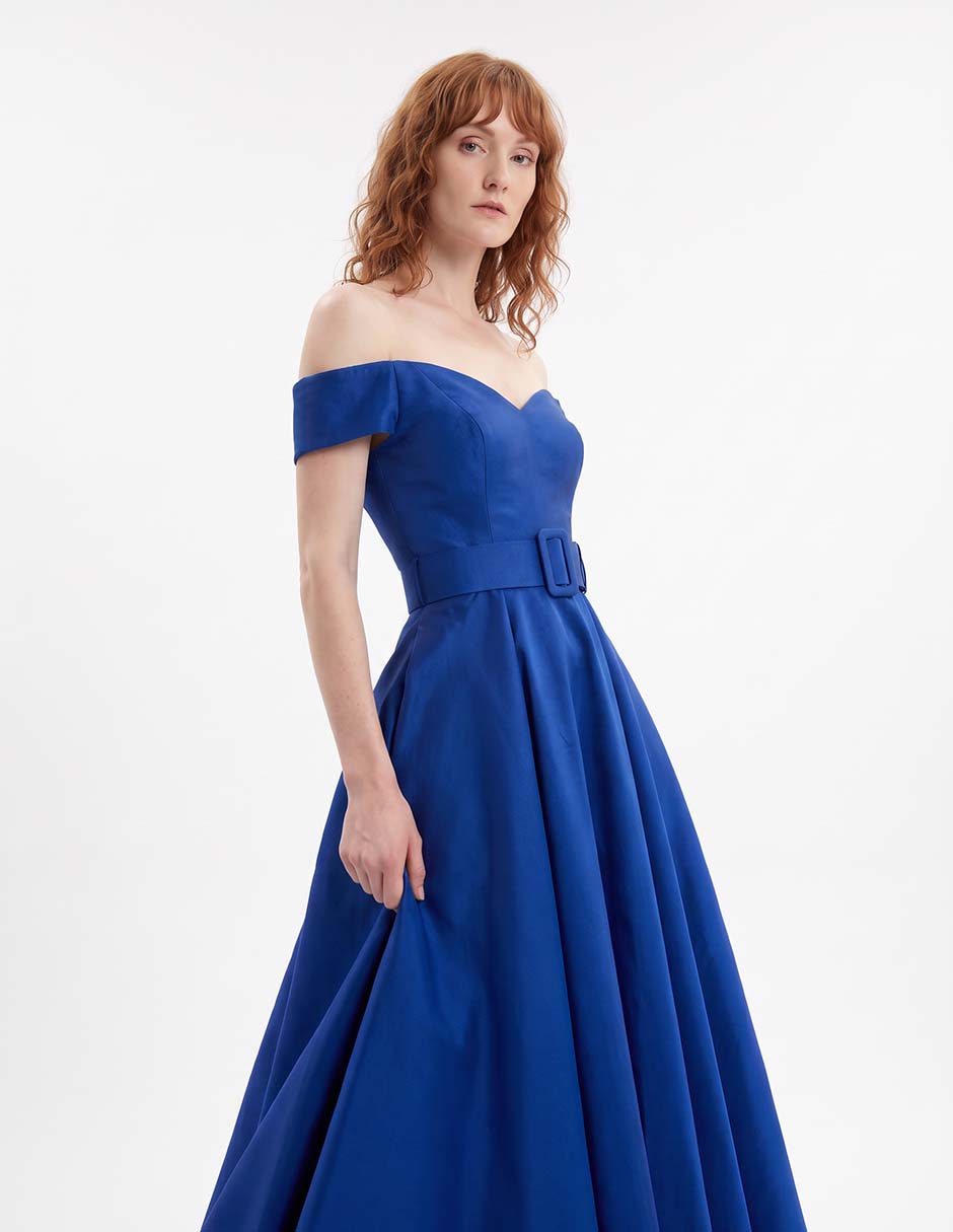 Vestido maxi de fiesta escote corazón 3