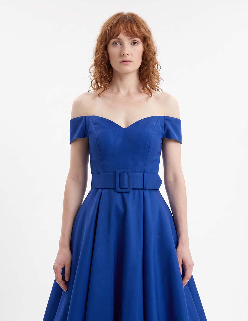 Vestido maxi de fiesta escote corazón 2