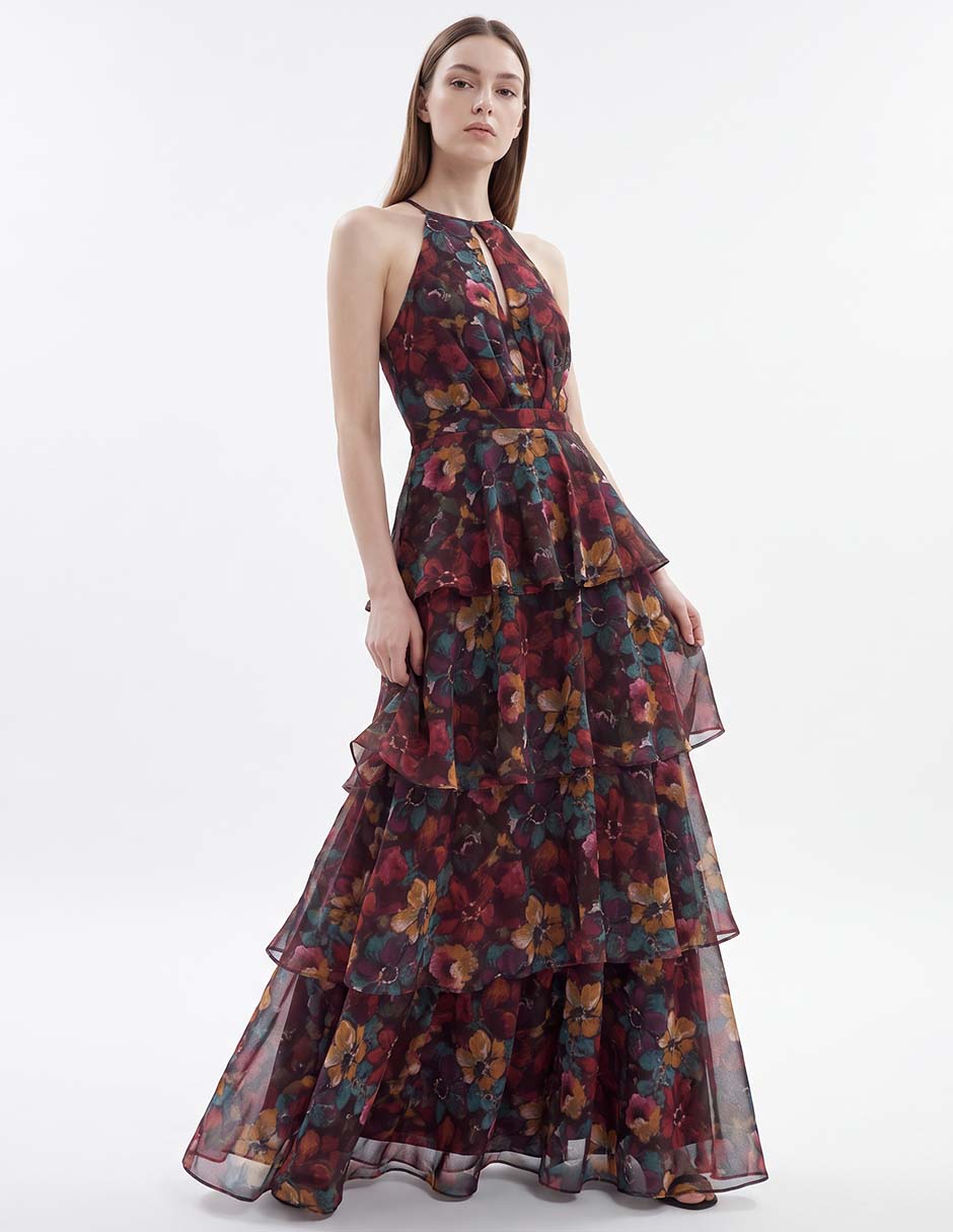 Vestido maxi de fiesta escote medio Vestido maxi de fiesta escote medio