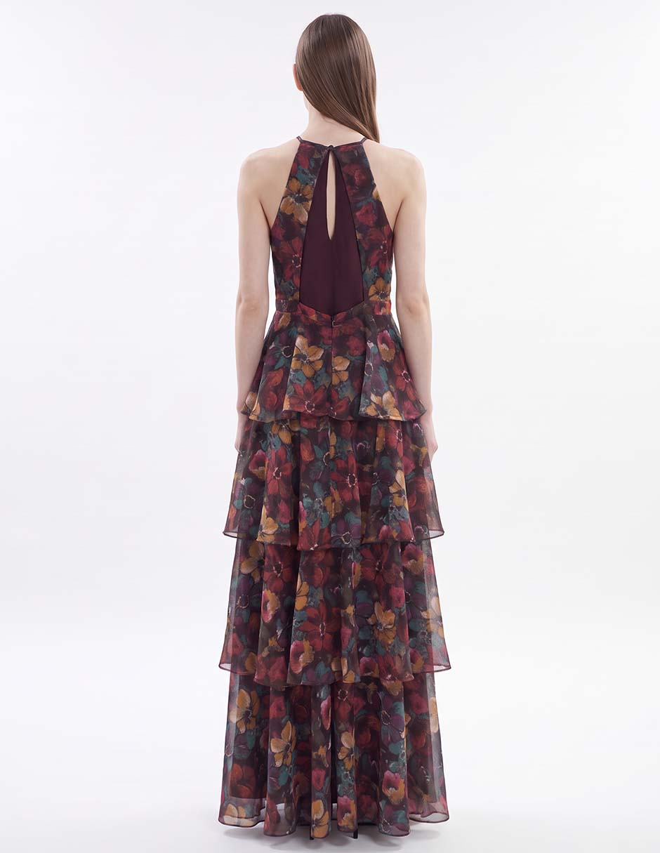 Vestido maxi de fiesta escote medio 5