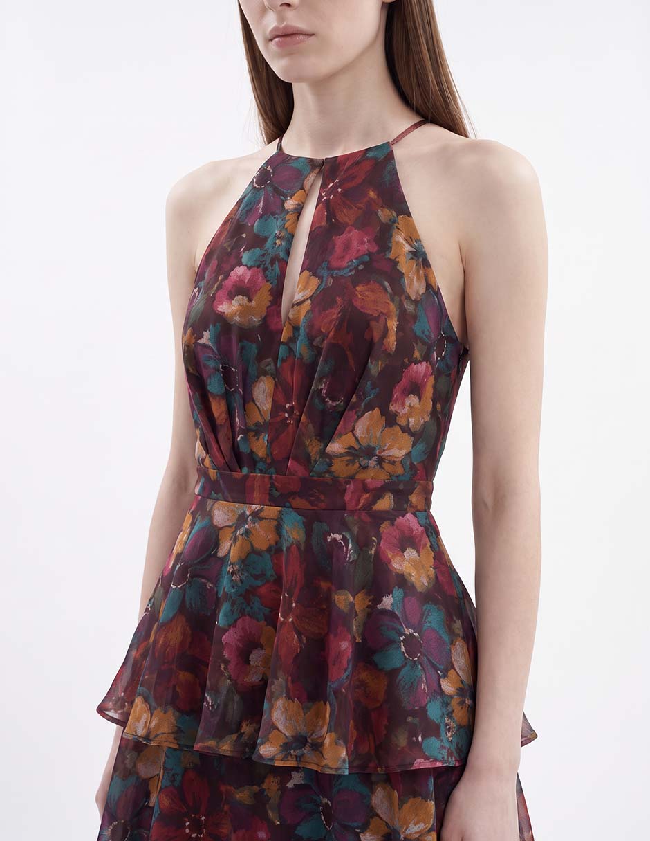 Vestido maxi de fiesta escote medio 3