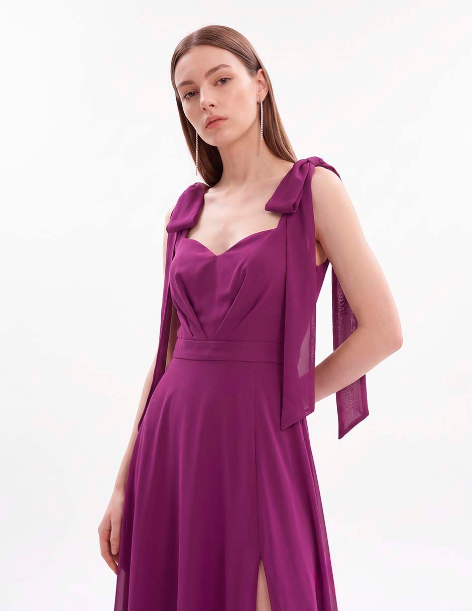 Vestido largo de fiesta escote corazón 3