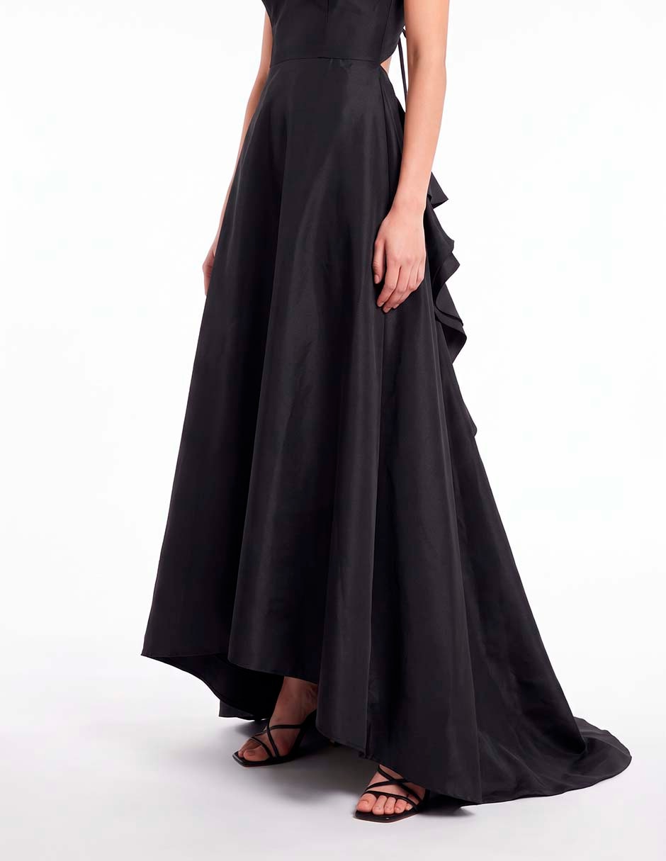 Vestido maxi de fiesta espalda cruzada 2