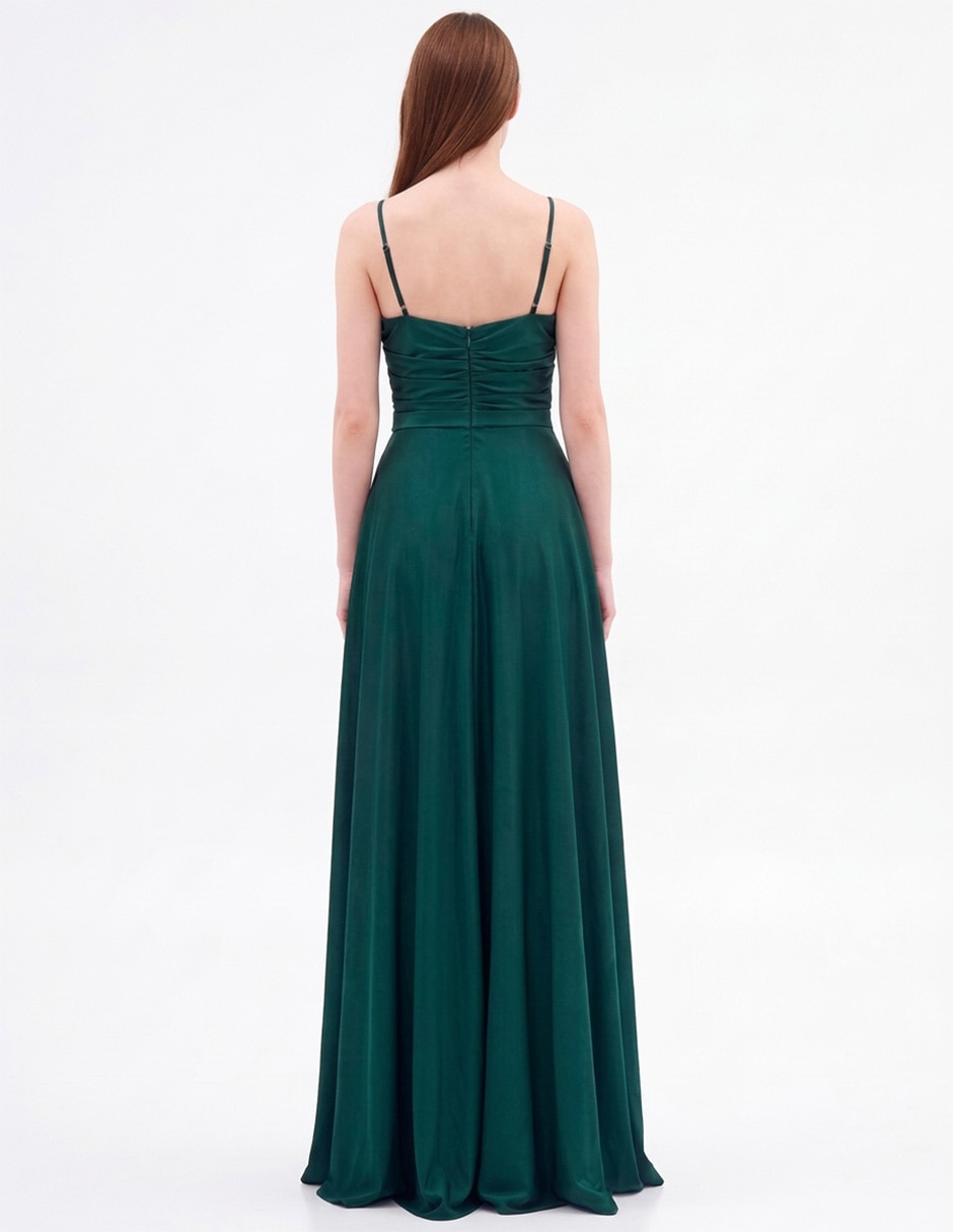 Vestido maxi de fiesta escote V 5