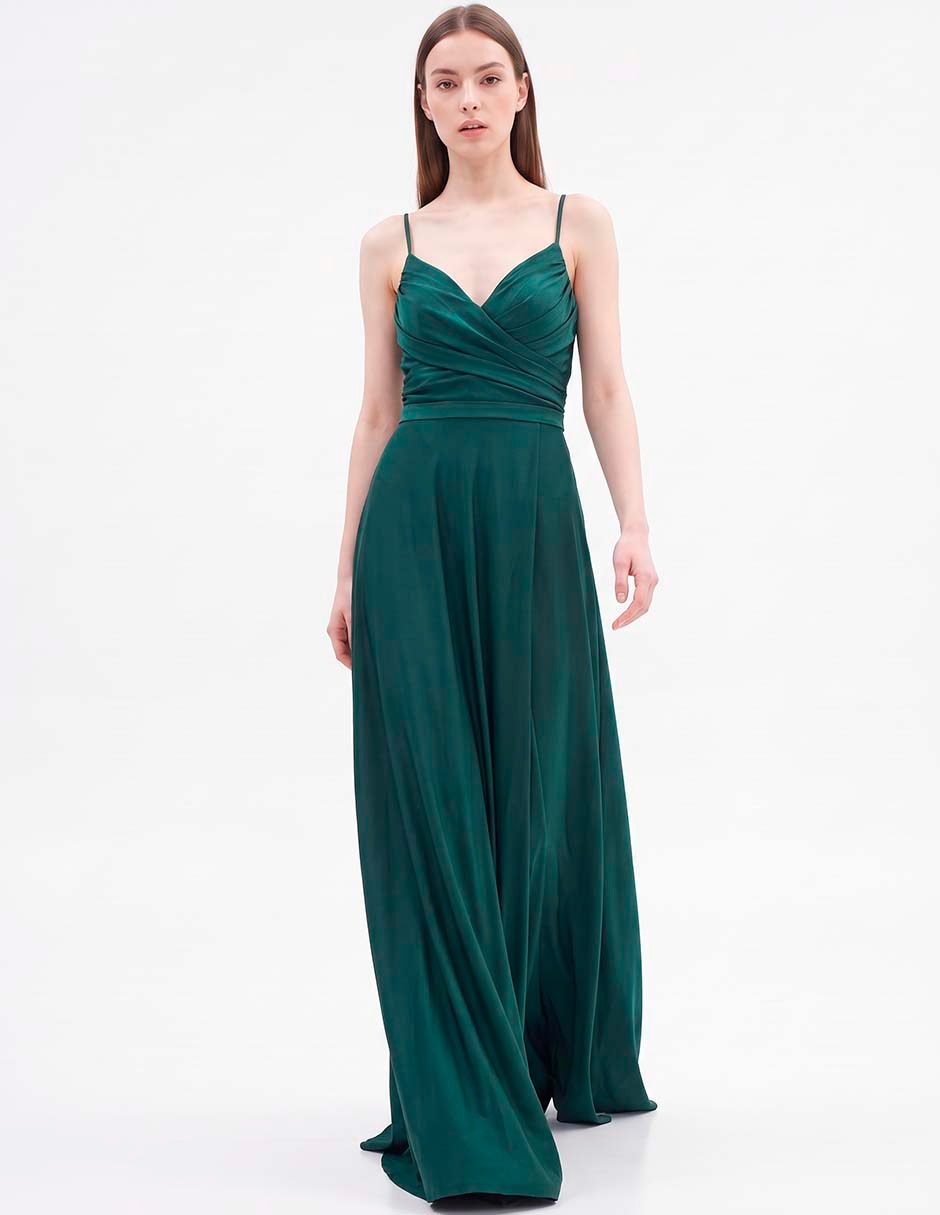 Vestido maxi de fiesta escote V 4