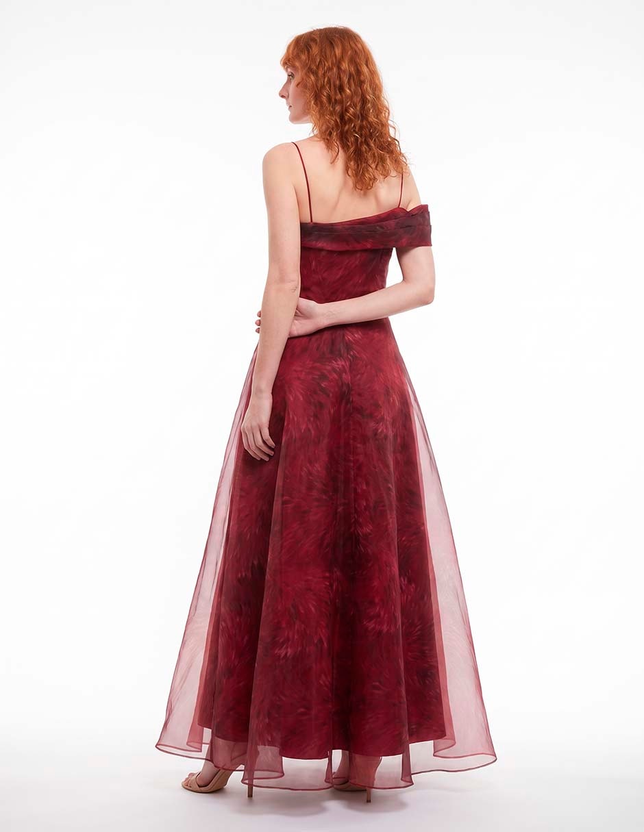 Vestido maxi de fiesta escote medio 4