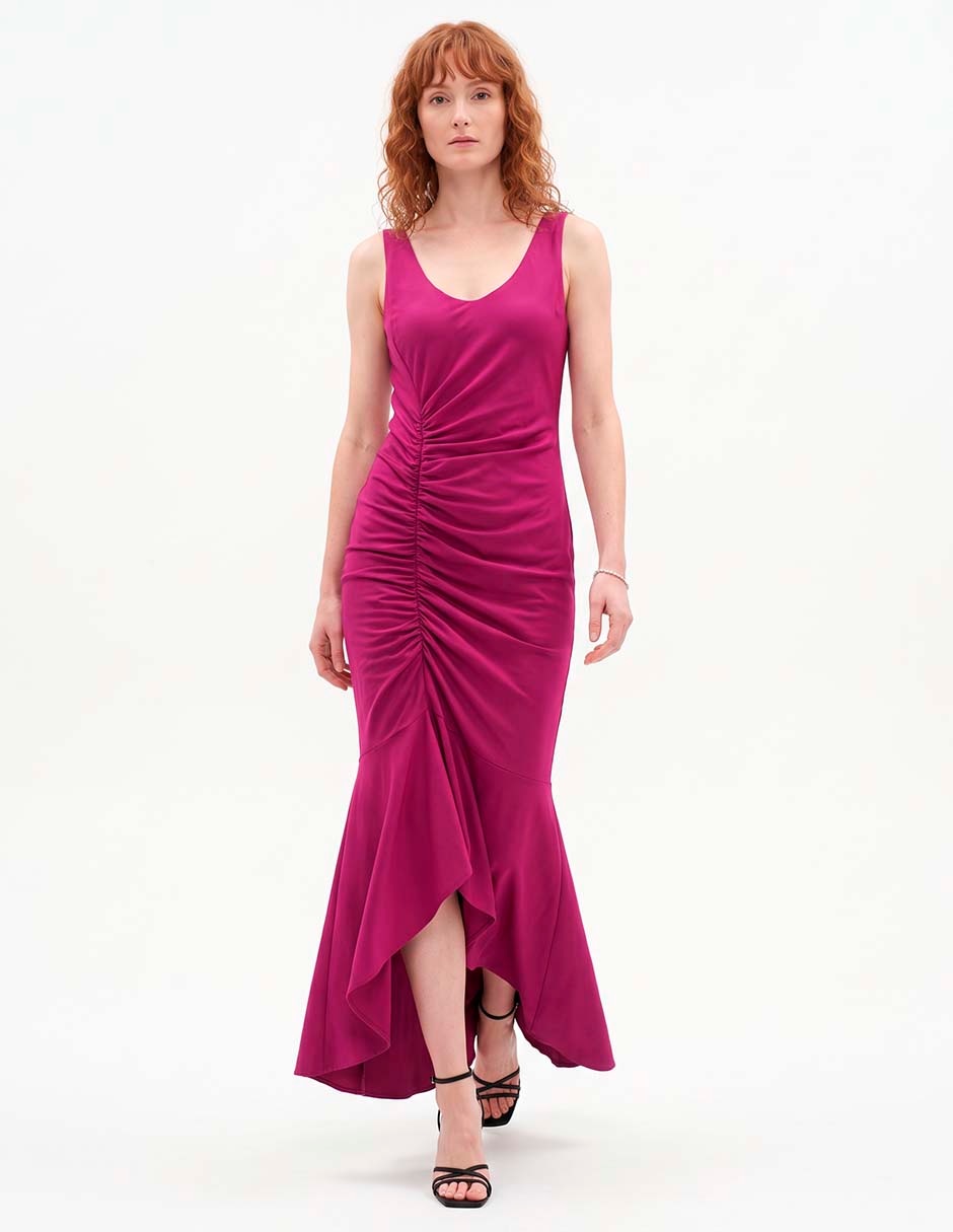 Vestido largo de fiesta escote medio Vestido largo de fiesta escote medio