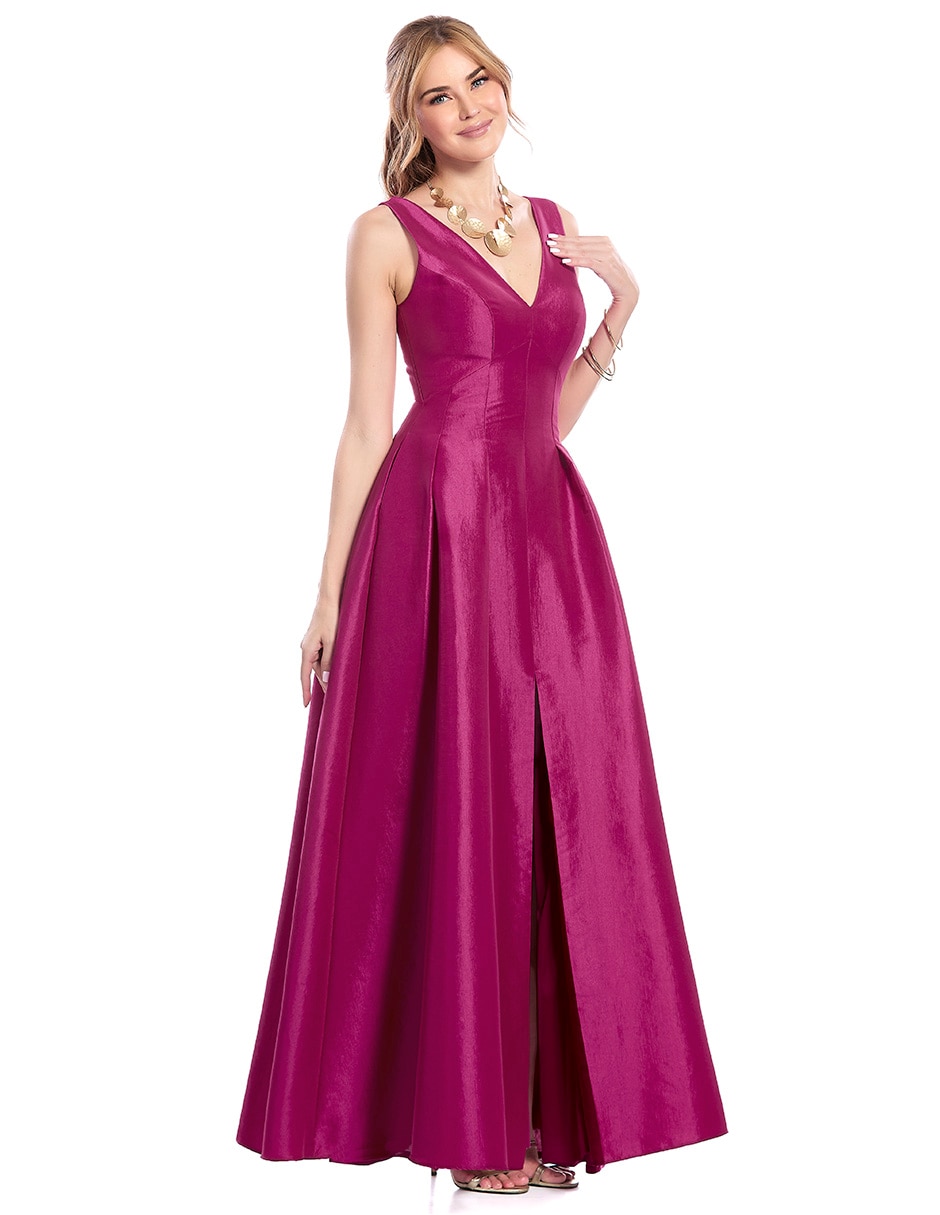 Vestido largo de fiesta escote V 2