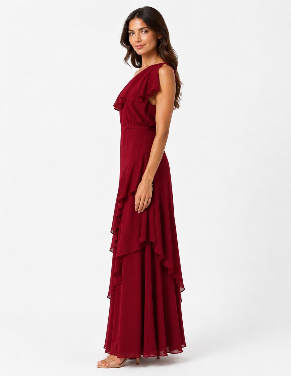 Vestido largo de fiesta escote Regular 4
