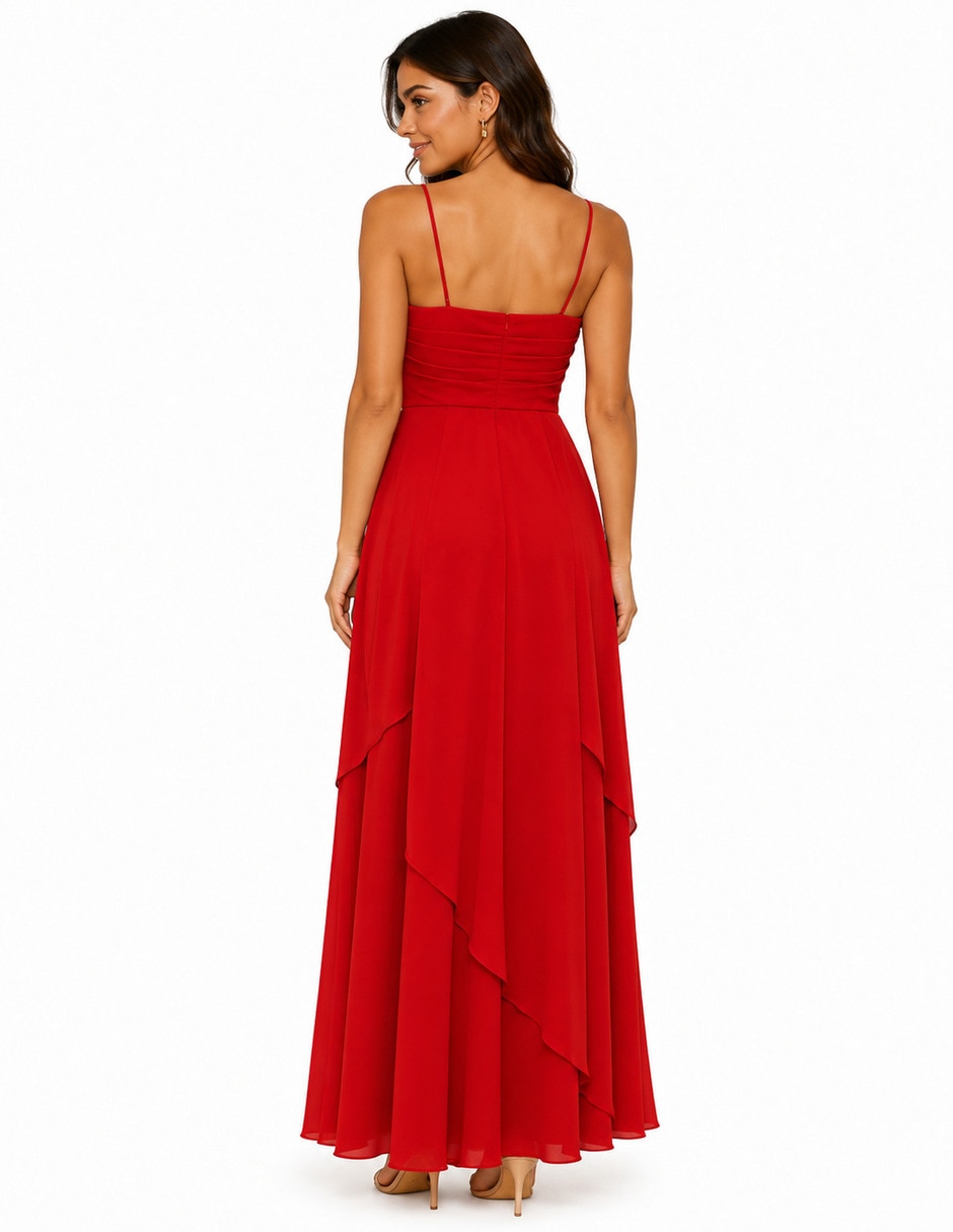 Vestido largo de fiesta escote Regular 3