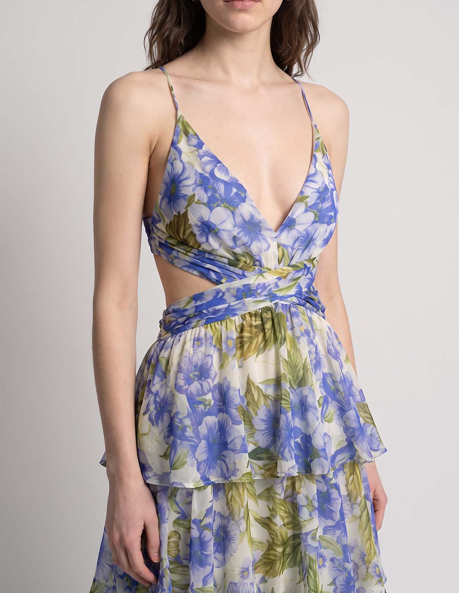 Vestido Maxi de Fiesta Rue de La Paix Espalda Cruzada