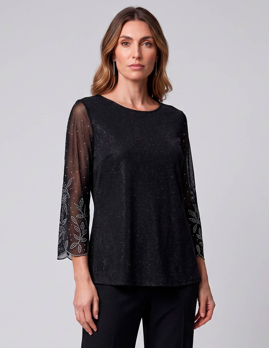 Blusa manga 3/4 para mujer Blusa manga 3/4 para mujer