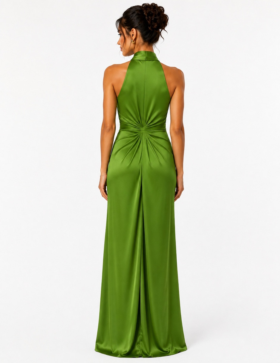 Vestido largo de fiesta escote Regular 4