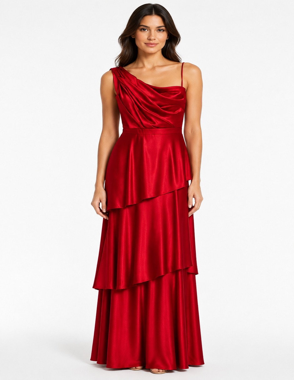 Vestido largo de fiesta escote Regular 3