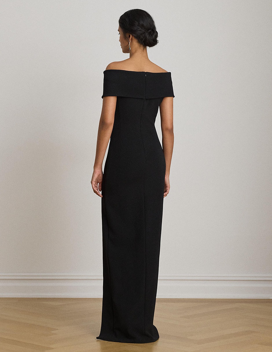 Vestido maxi de fiesta escote bardot