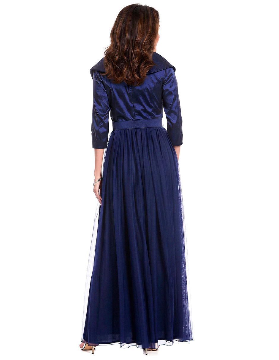 Vestido largo de fiesta escote V 3