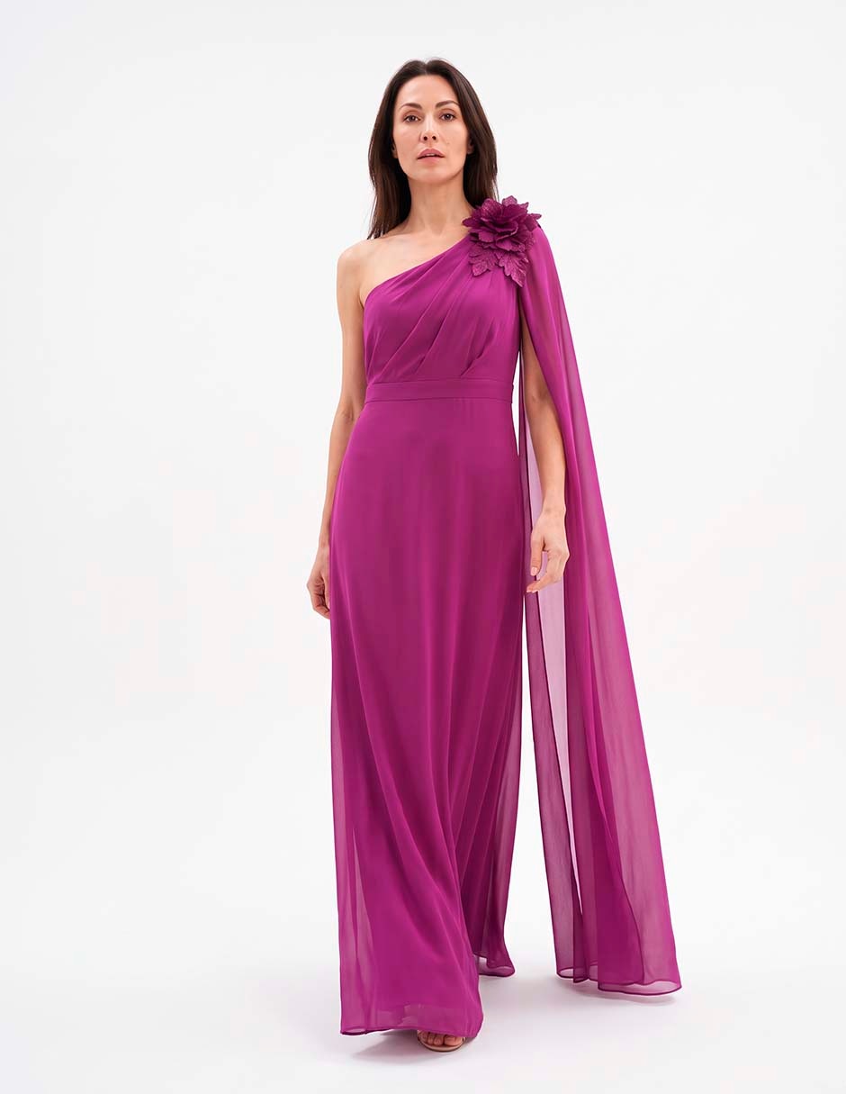 Vestido de fiesta escote medio