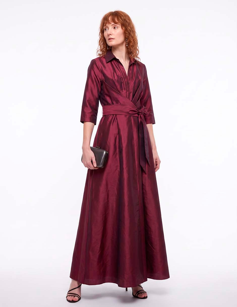 Vestido manga regular para mujer 3