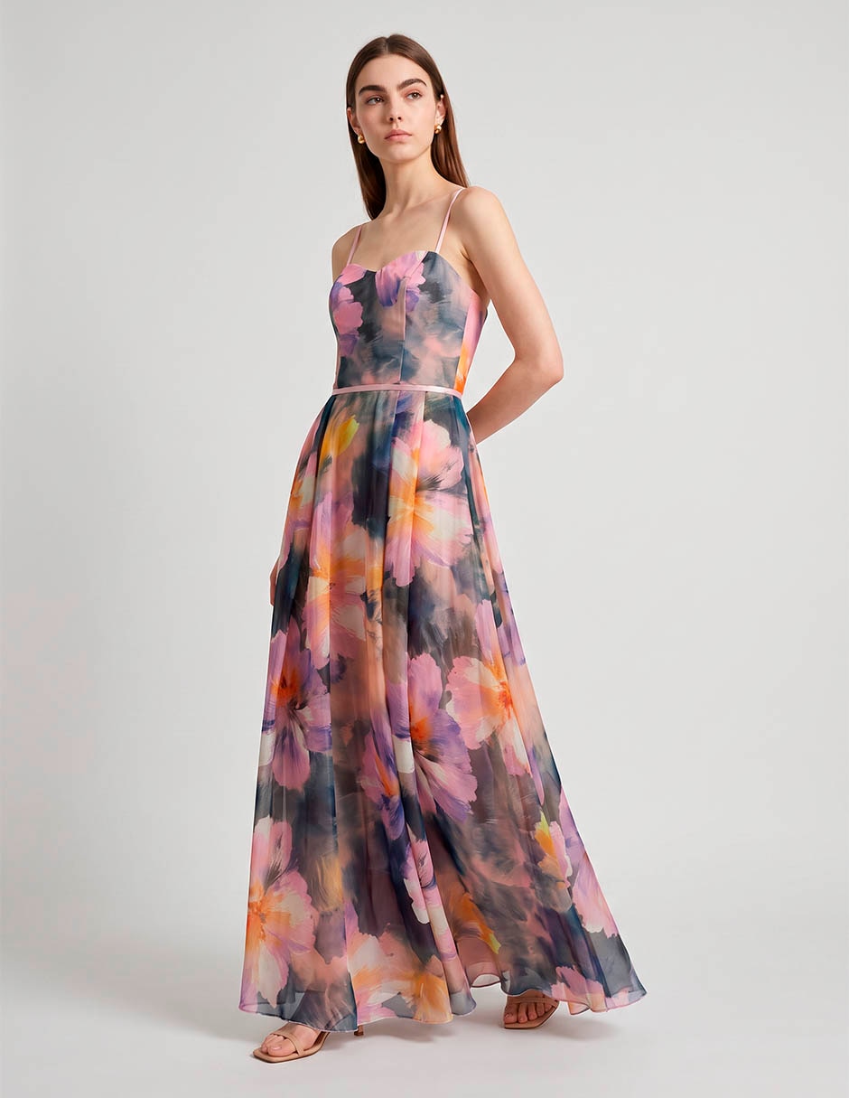 Vestido largo de fiesta escote corazón Vestido largo de fiesta escote corazón