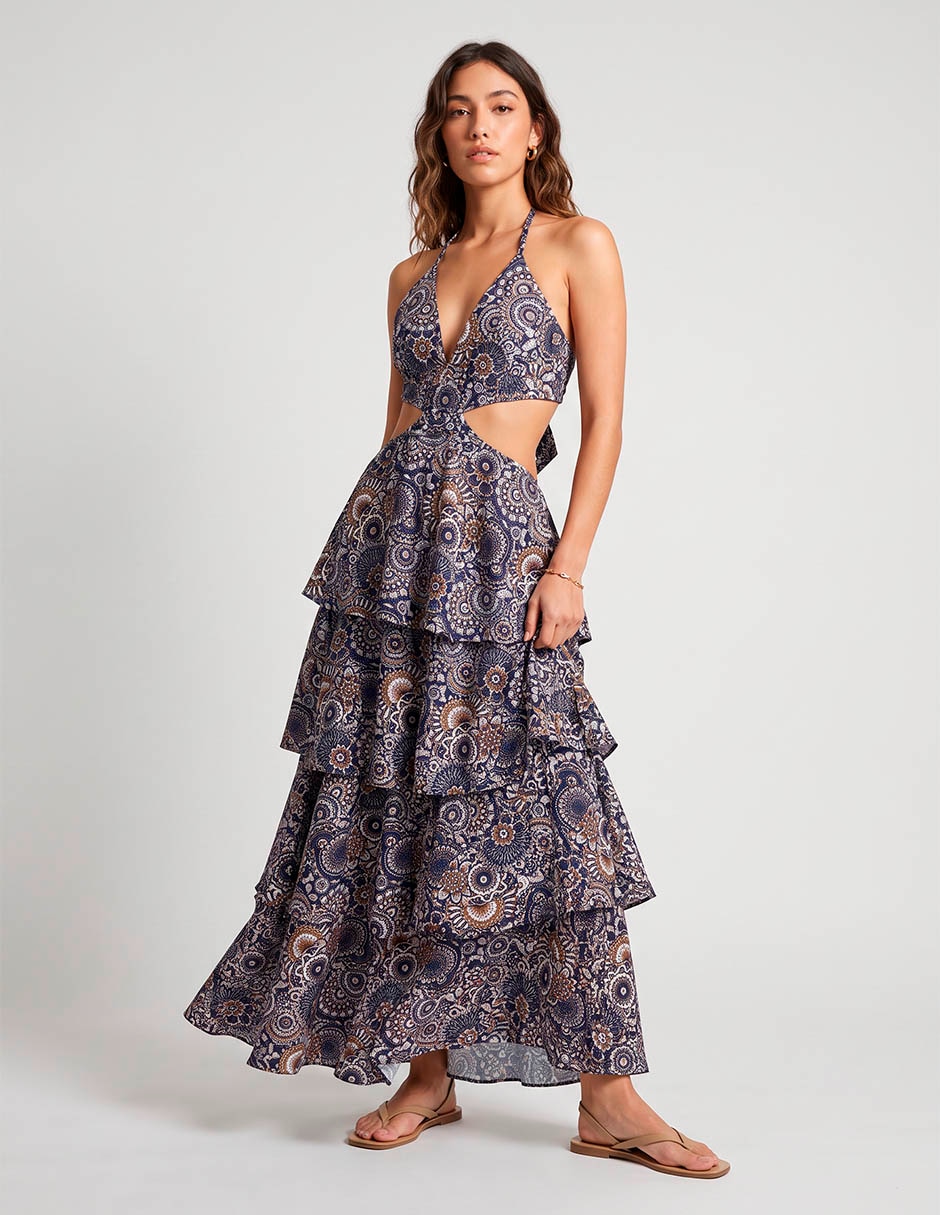 Vestido largo de de fiesta rue para mujer