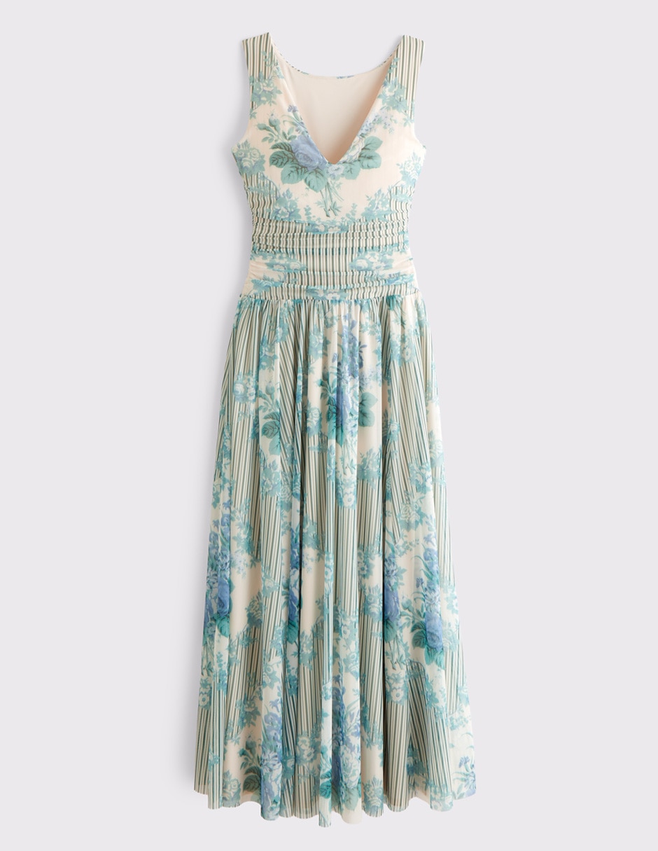 Vestido maxi fiesta abercrombie & fitch para mujer