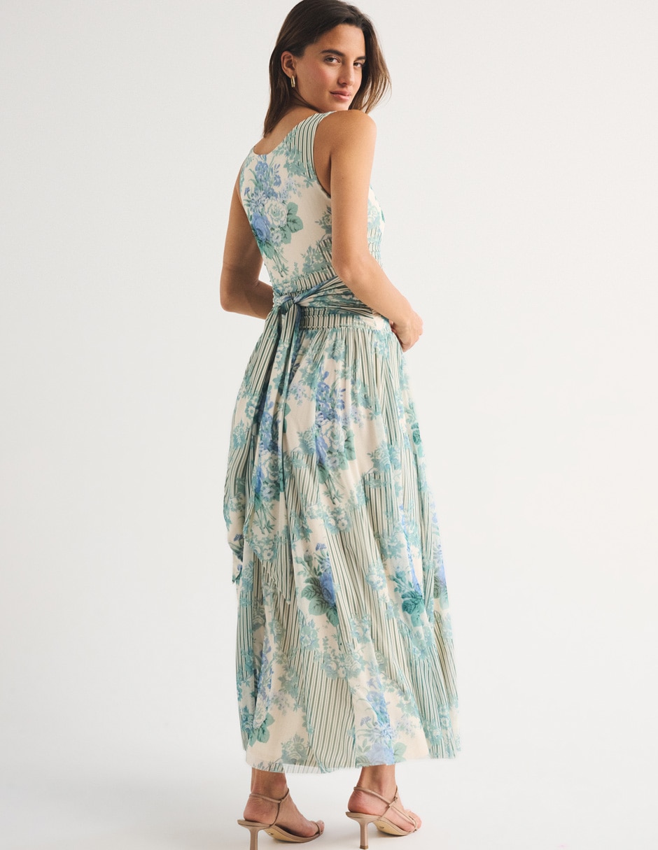 Vestido maxi fiesta abercrombie & fitch para mujer