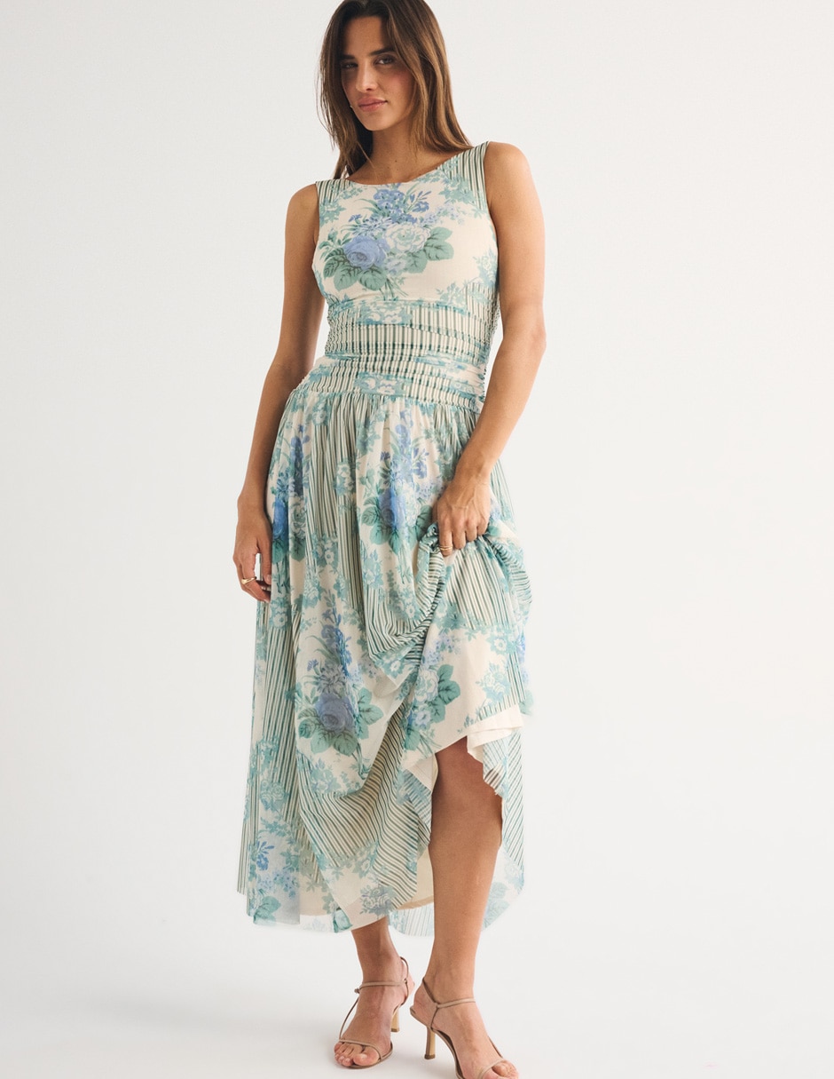 Vestido maxi fiesta abercrombie & fitch para mujer