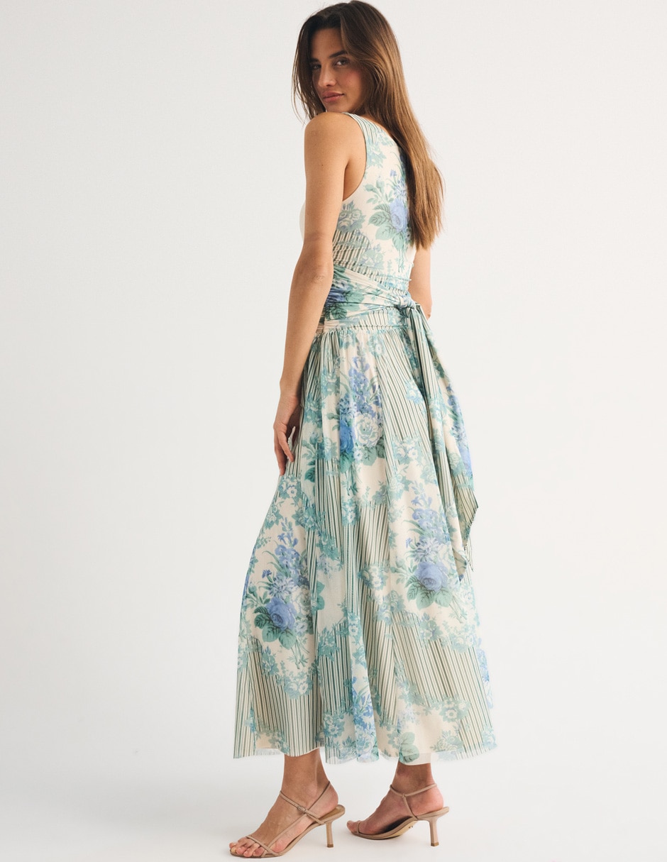 Vestido maxi fiesta abercrombie & fitch para mujer