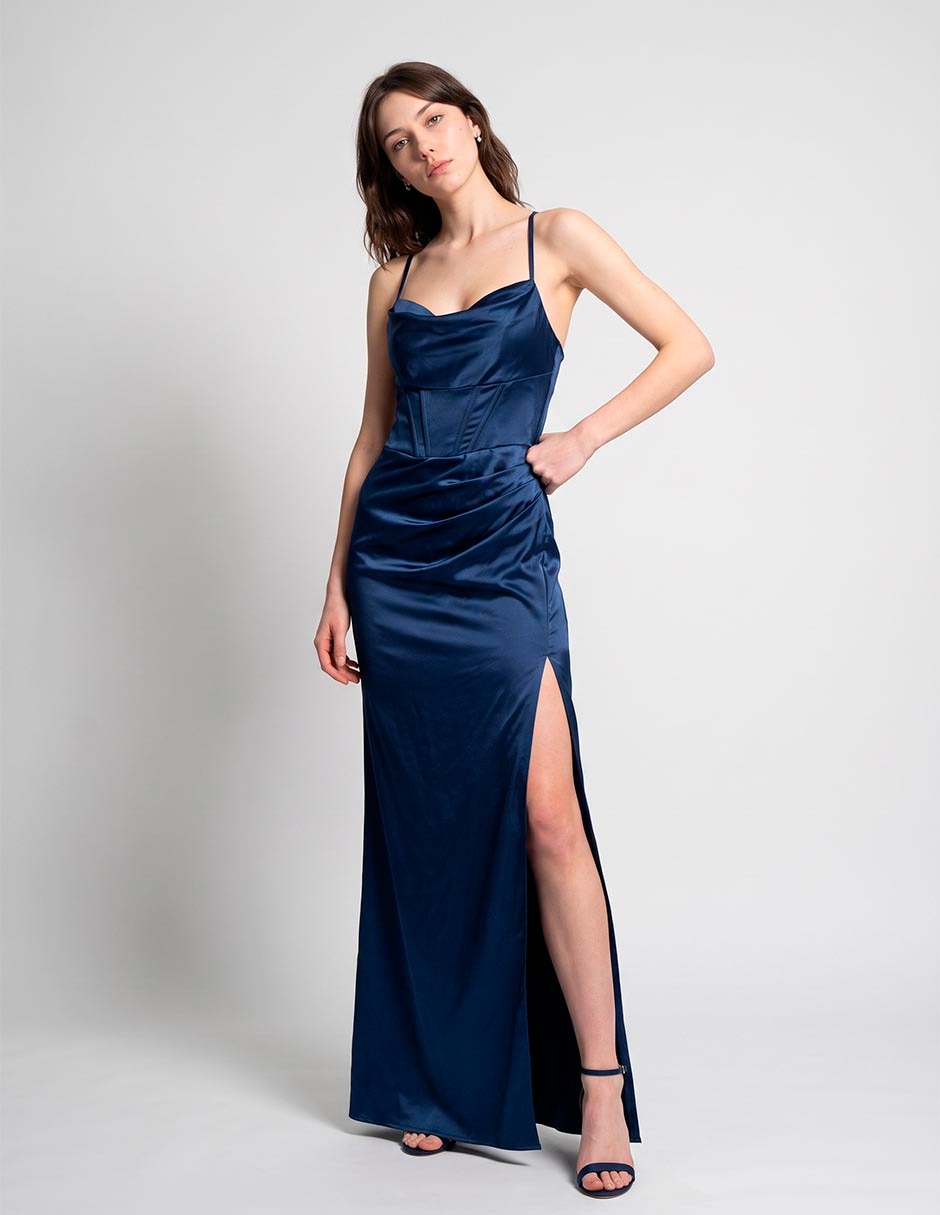 Vestido largo de fiesta rue de la paix para mujer