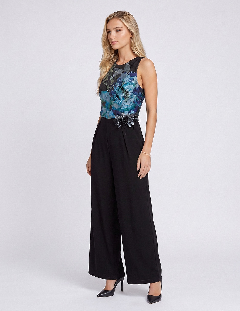 Jumpsuit formal estampado floral para mujer 2
