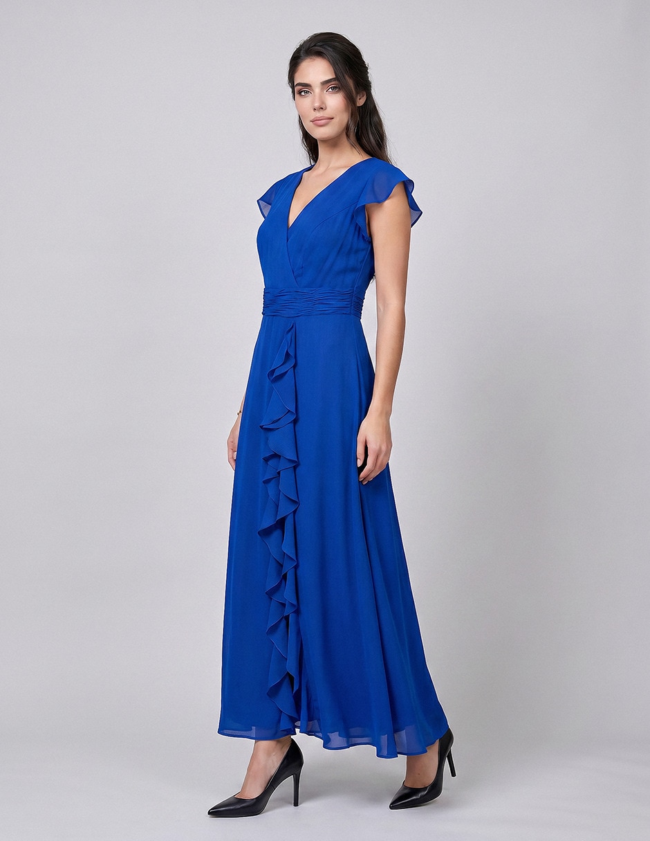 Vestido largo de fiesta escote V 2