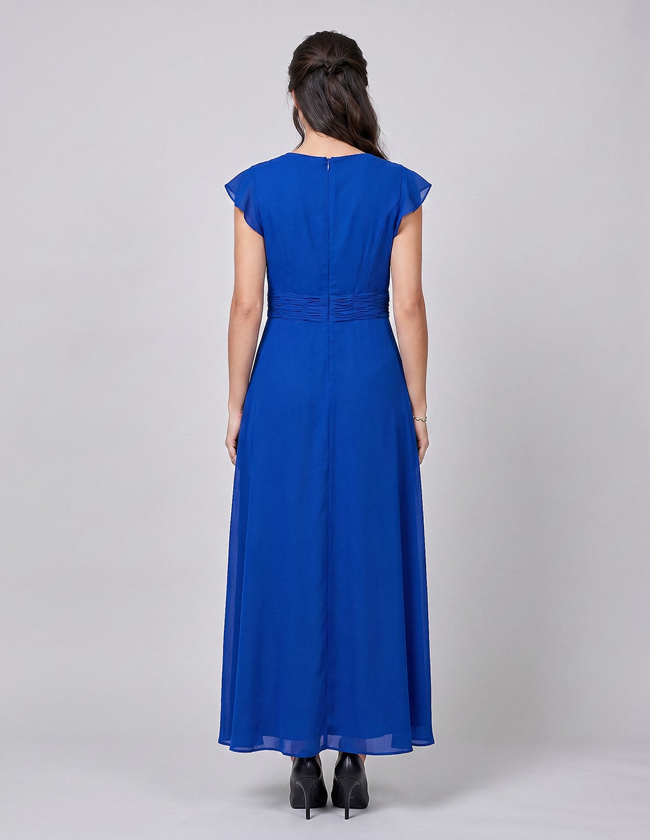 Vestido largo de fiesta escote V 3