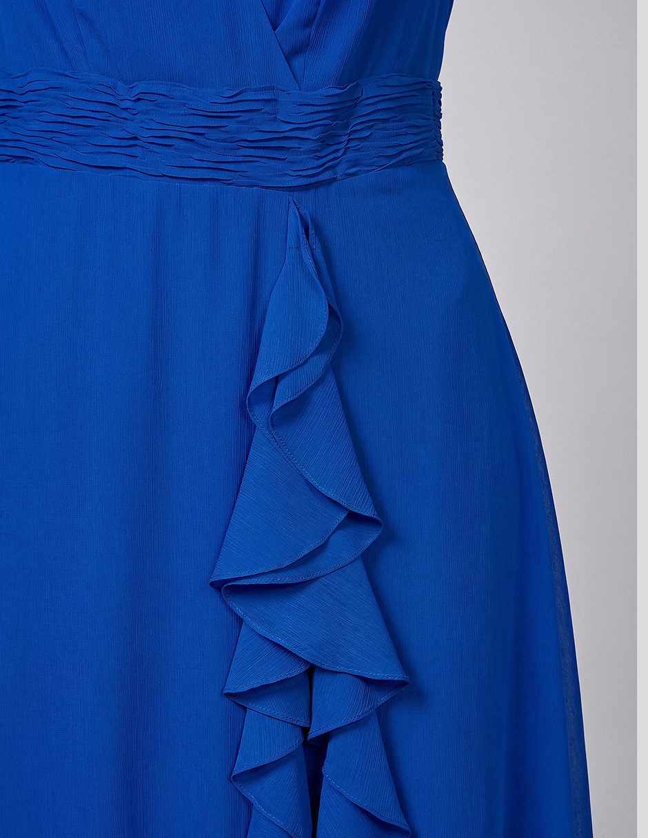 Vestido largo de fiesta escote V 4