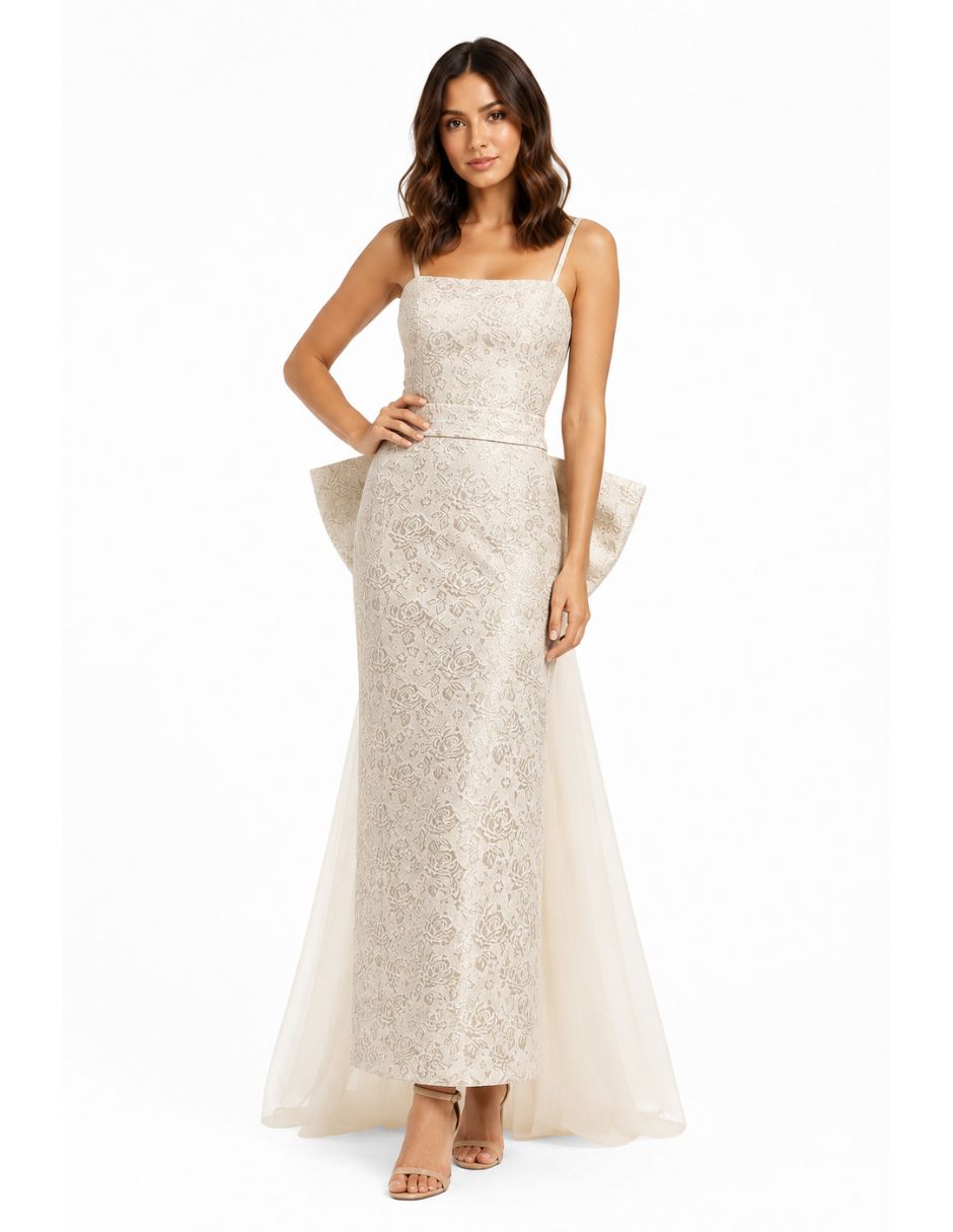 Vestido maxi de fiesta escote V