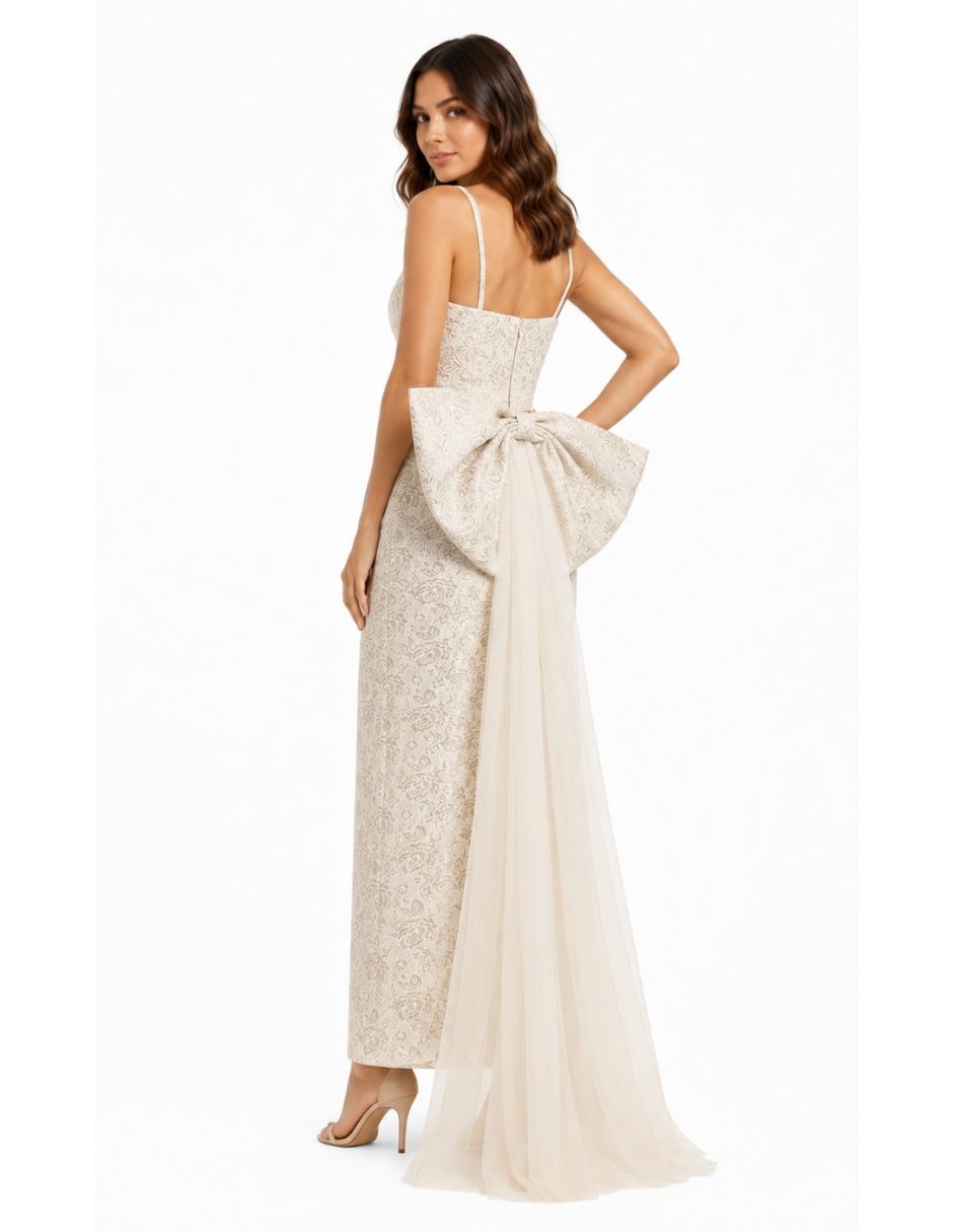 Vestido maxi de fiesta escote V 5