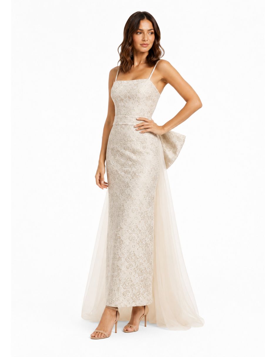 Vestido maxi de fiesta escote V 4